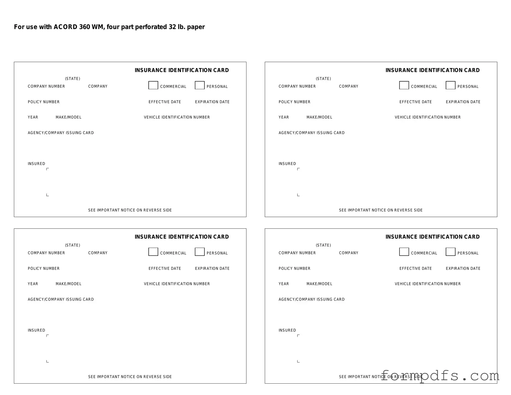 Blank Acord 50 WM PDF Form