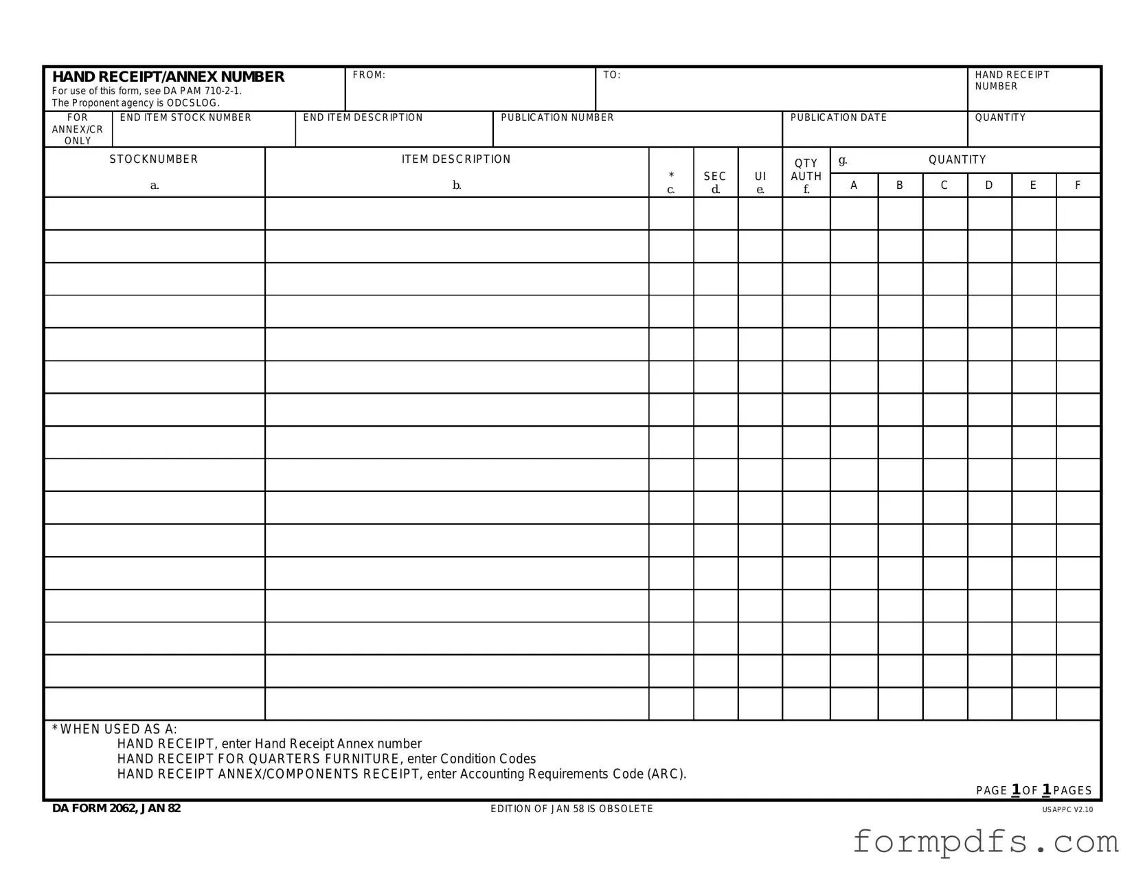 Blank Da PDF Form