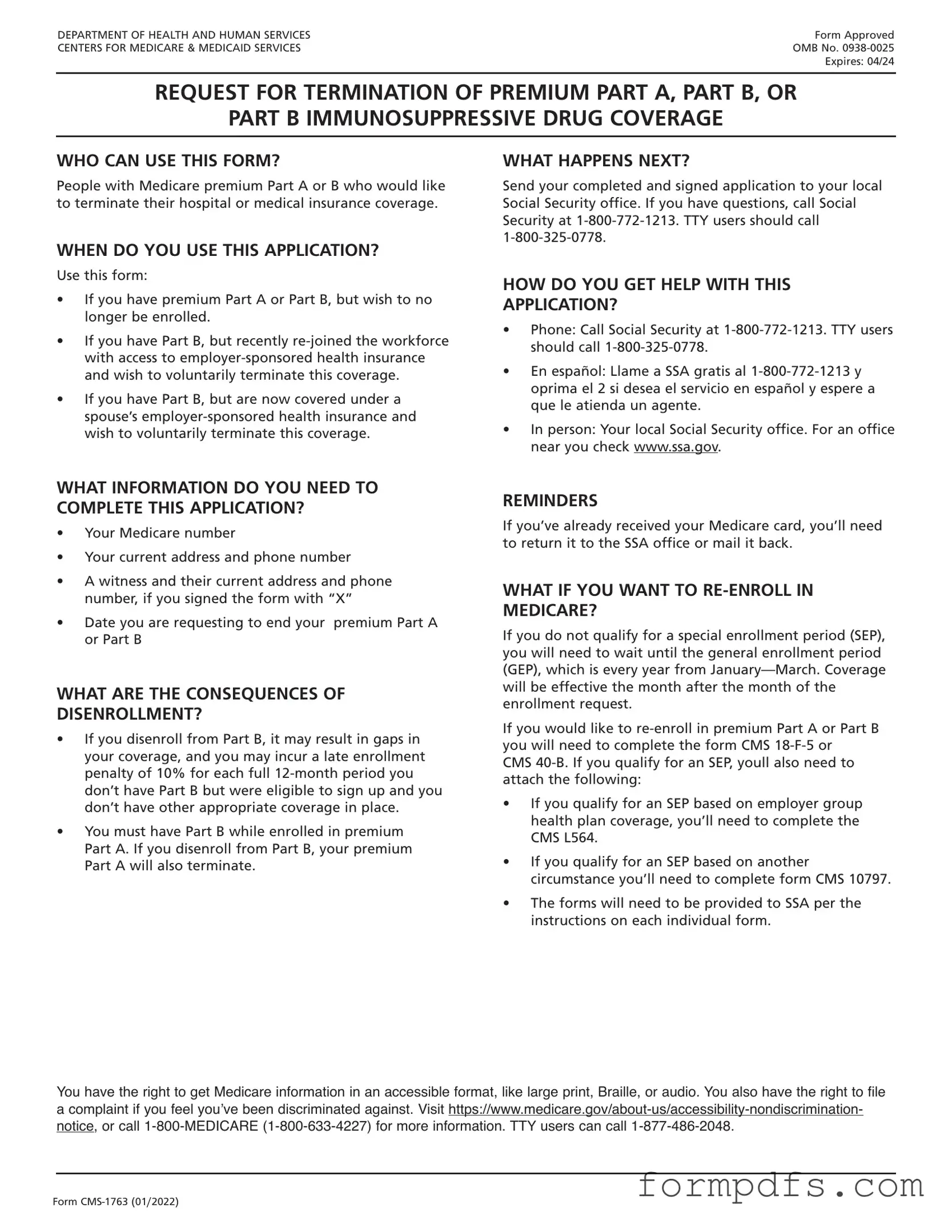 Blank CMS-1763 Exp PDF Form