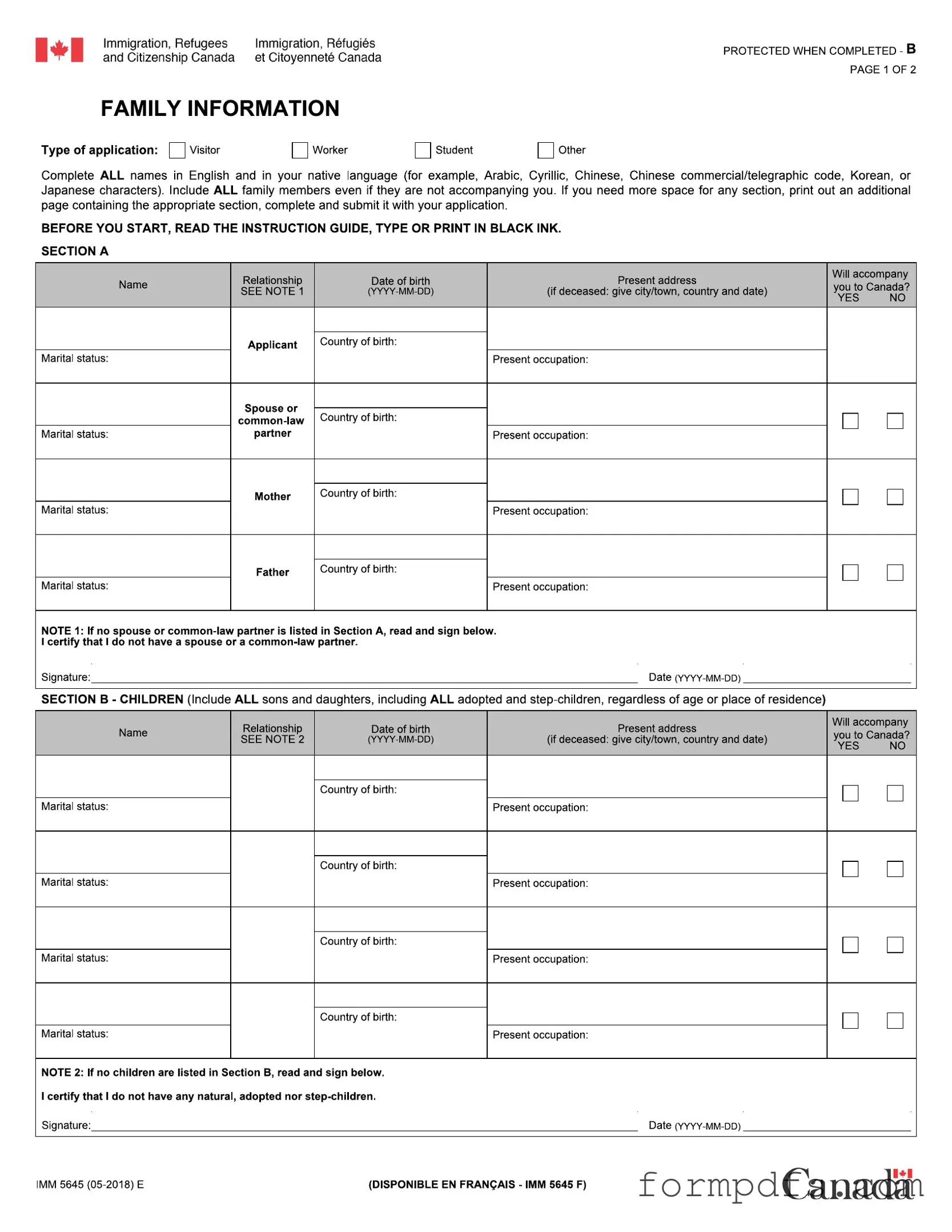 Blank Imm 5645 PDF Form
