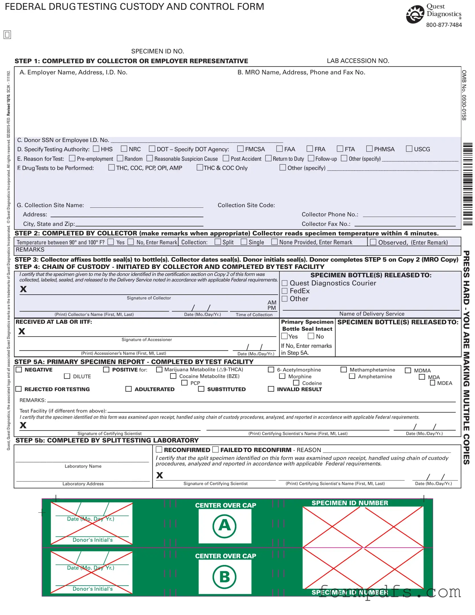 Blank Drug Screen PDF Form
