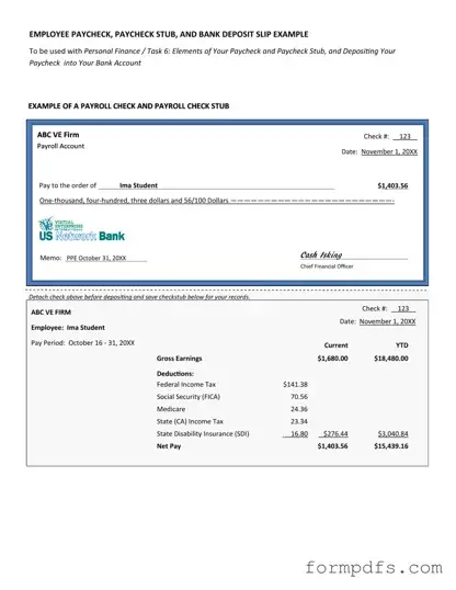 Blank Payroll Check PDF Form