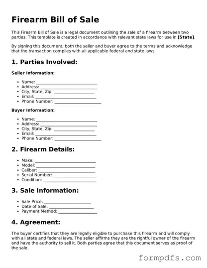 Valid Firearm Bill of Sale Template