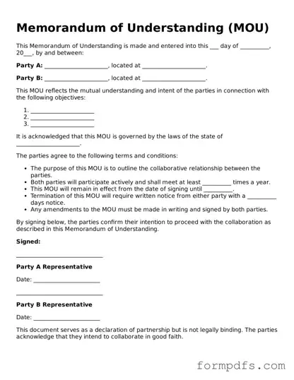 Valid Memorandum of Understanding Template