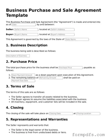 Valid Business Purchase and Sale Agreement Template