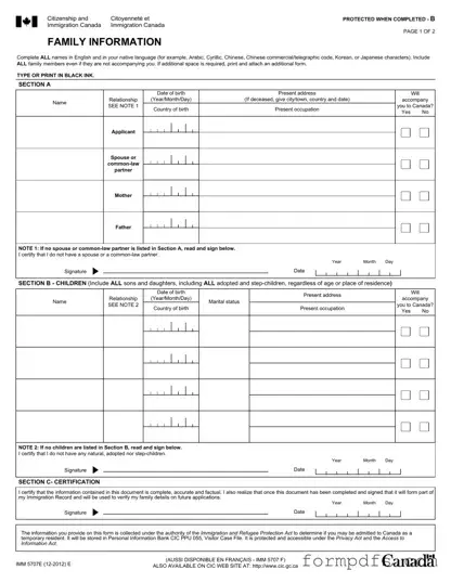 Blank Imm5707 PDF Form