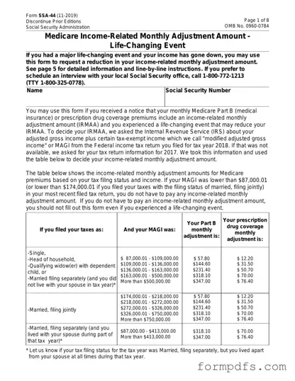 Blank SSA SSA-44 PDF Form