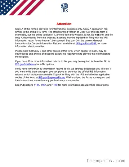 Blank IRS 1099-MISC PDF Form