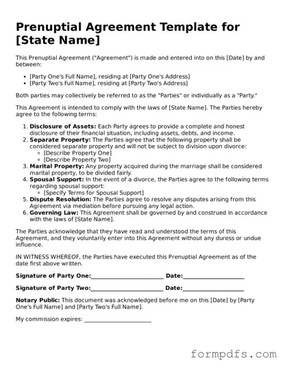 Valid Prenuptial Agreement Template