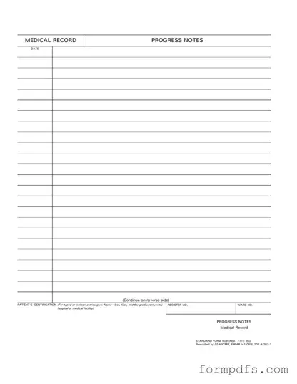 Blank Progress Notes PDF Form