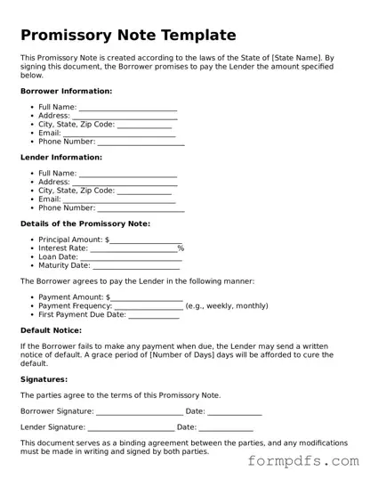 Valid Promissory Note Template