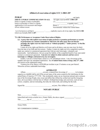 Blank Ucc 1 308 PDF Form