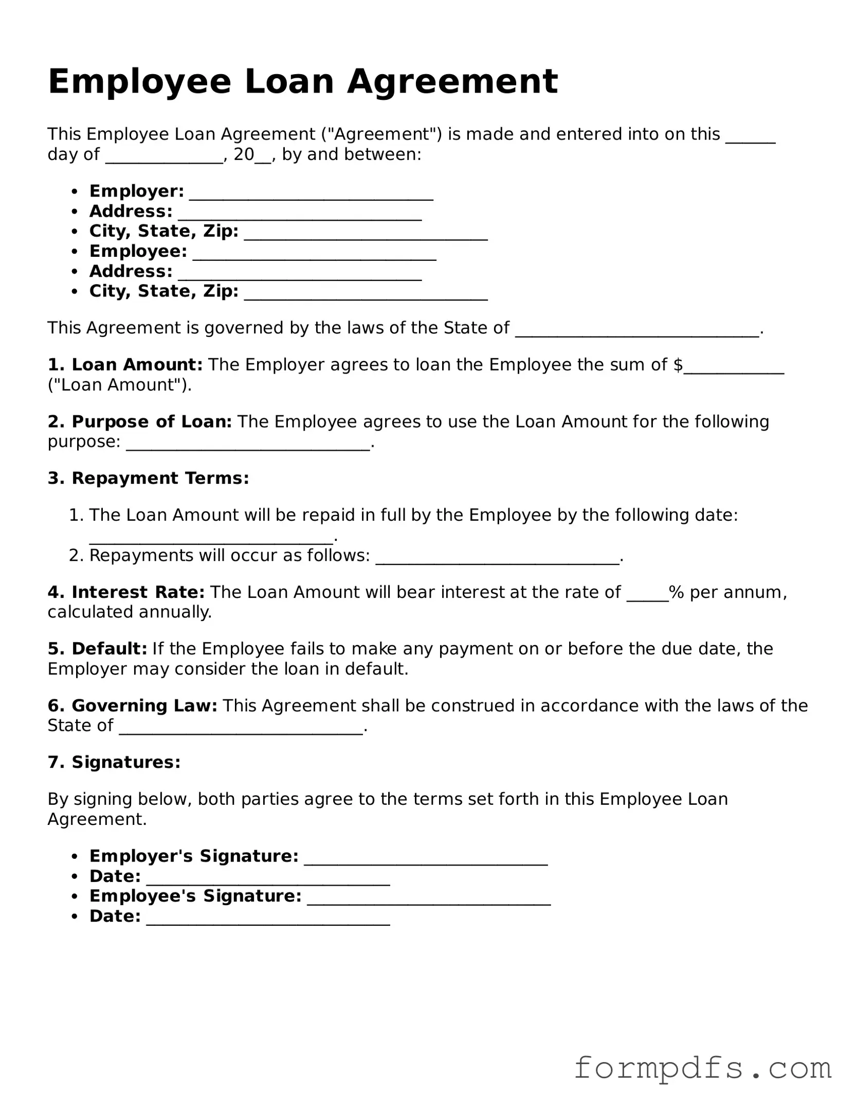 Valid Employee Loan Agreement Template